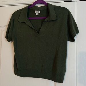 J Crew Factory Short Sleeve Polo Sweater